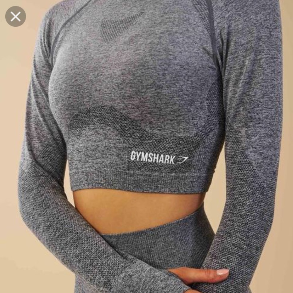 Grey seamless long sleeve